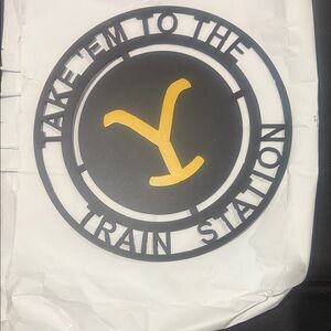 Black and Gold Train Station Wall Art